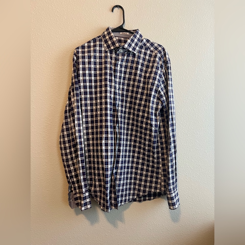 Mens long sleeve Bugatchi Button Down XL.